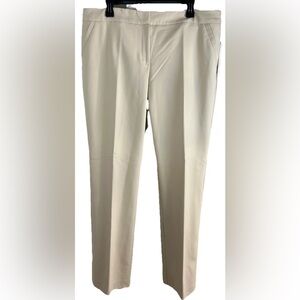 Chico's SO SLIMMING City Chic Straight Leg Pants Size 3 Tan Slacks Career